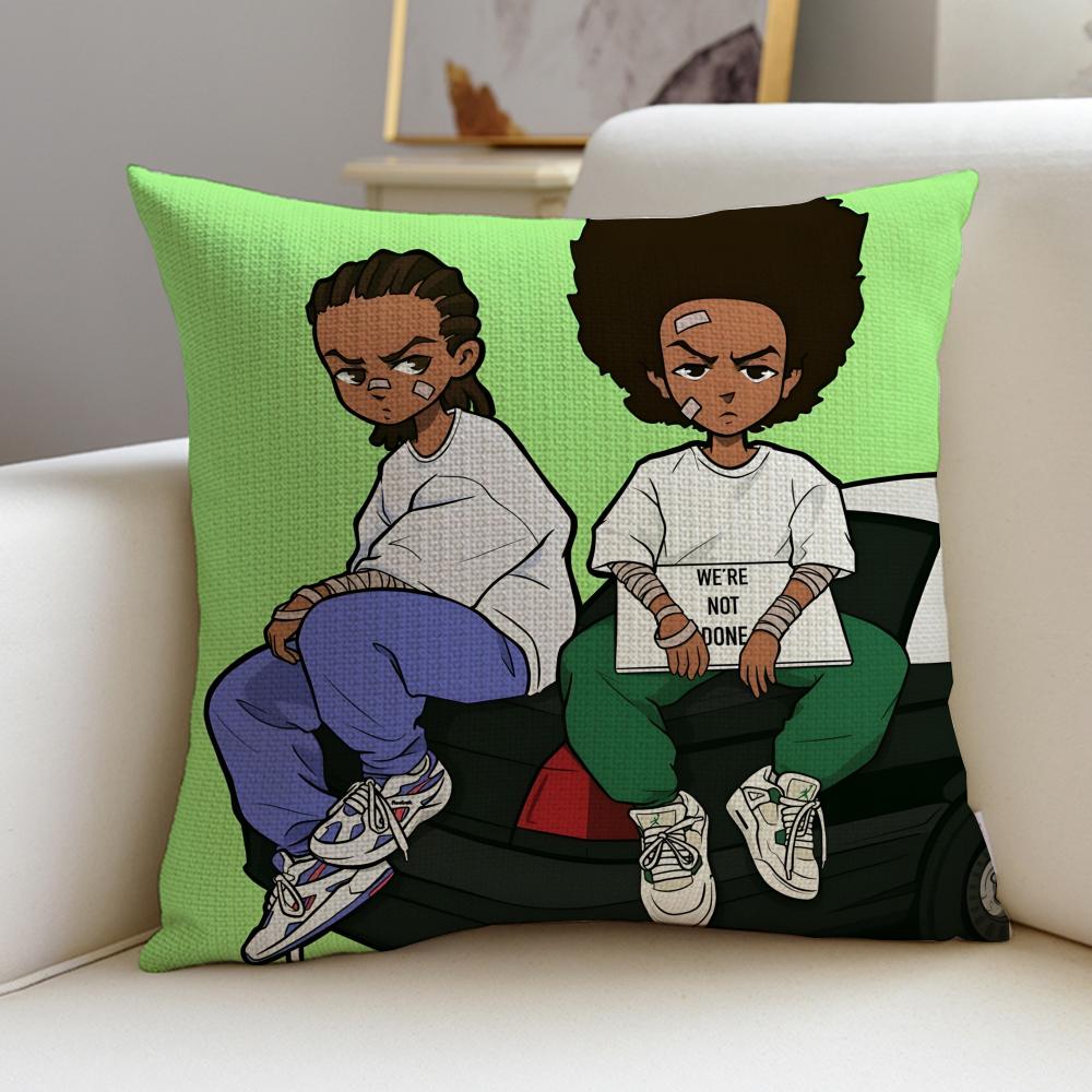 

Sharp TThe BoondocksS Cushion Cover Breathable and skinfriendly linen pillowcase square removable and washable cushion 30X30cm