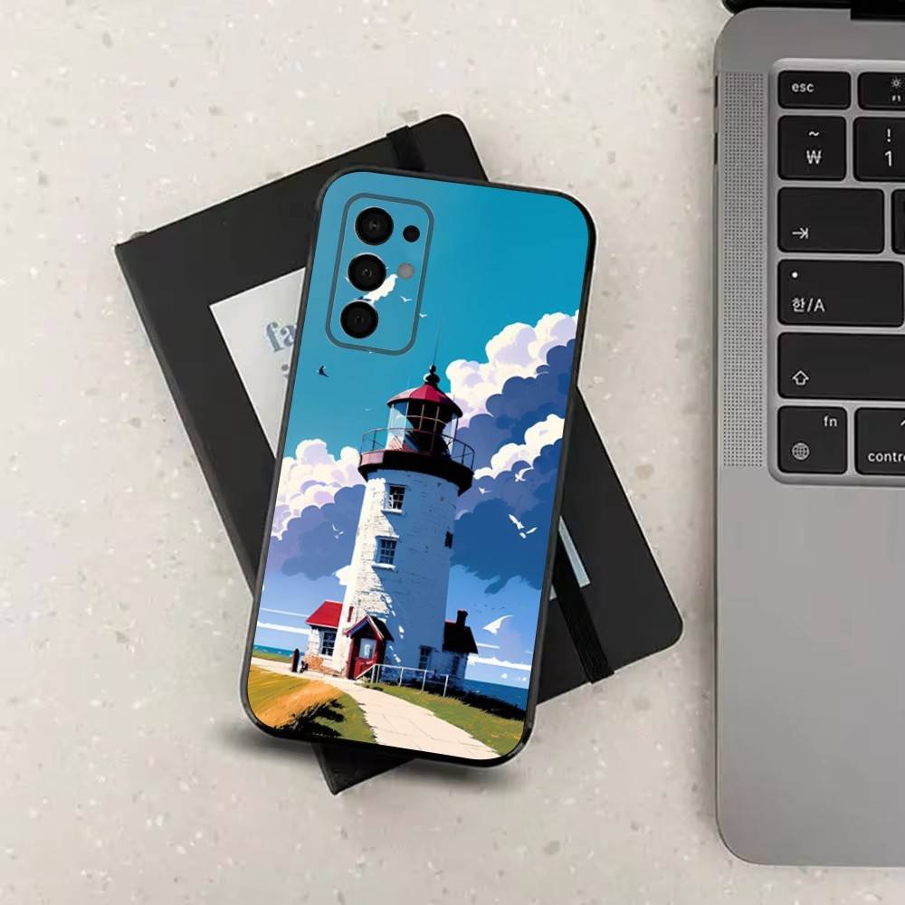Anime Lighthouse Case For Samsung Galaxy A73,52,71,22,Note,31,8,9,53,32,72,41,J7,Soft Black Silicone Cover