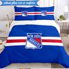 3PCS York Rangers Bedding Set Duvet Cover Closure Includes 1 Duvet Cover & 2 Pillowcases for All Seasons Bedroom Decor Christmas Fan Gifts