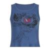 Y2k Cut Top Aesthetics Ενδύματα με μοτίβο Rhinestone Top Tank Top Μαύρο Rib Αμάνικο Tank Top