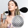 100ml Perfume Bottle Leak-Proof Fine Mist Faux Diamond-shaped Cutting Portable Vintage Air Balloon Refillable Glass Spray Bottle Gift Supply