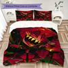 Hazbin Hotel Muster Bettwäsche Steppset Bettbezug Kissenbezug Heimdekoration Geburtstagsgeschenk (1 * Bettbezug + 2 * Kissenbezug ohne Füllung)32