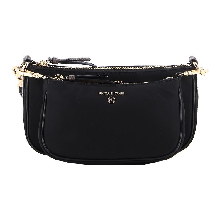 

Michael Kors MK Jet Set Gold Logo Zipper Closure Three-In-One Shoulder Crossbody Bag Women bags Black 32F1GT9C6C-001 Basic Set (Bag+Dust Bag)