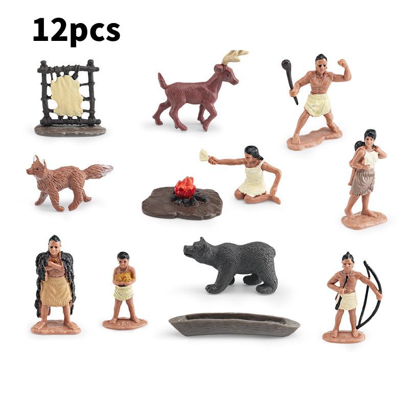 Model American Indians Plastic Toy For Kids Learning Display Gift Decoration