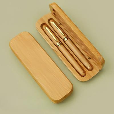 Single Double Handmade Fountain Pen Gift Box Wooden Ballpoint Pen Case Collection Box for Business Stationery School Supplies
