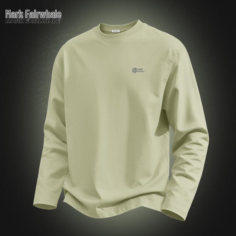 Mark Fairwhale Men's Round Neck Long Sleeve Cotton T-Shirt