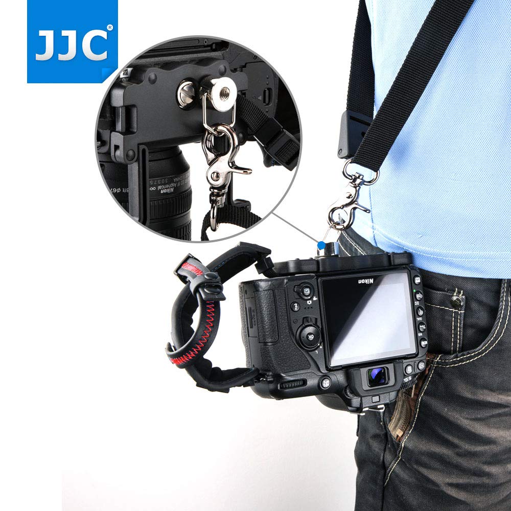 JJC SLR Camera Strap with for Canon Nikon Z50 COOLPIX Sony A7C A7M3 U-Shaped Base, Red, 6DM2, 5DM4, 80D, 9000D, Z5II, II, Z6III, Z6, Z7, P1100, R,
