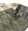 2024 Summer Korean Style Women's Retro High-Waisted Denim Mini Skirt with Side Drawstring Ties
