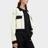 Fila Color Block Polo Neck Loose Casual Knitted Jacket Women Jackets Jade-White F11W418406F-IV