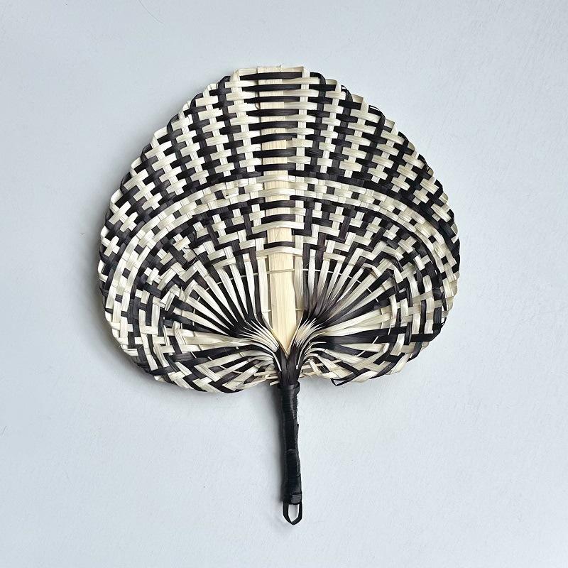 Hand-Woven Office Decor Natural Creative Bamboo Handwoven Fan Traditional Woven Fan For Home