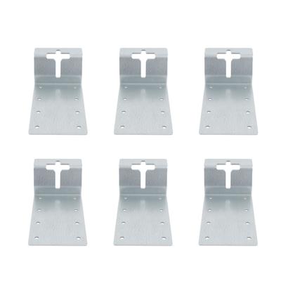 6PCS T Post Mounting Brackets Iron Multifunctional 3 Inch Mailbox T Post Fence Brackets for