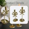 Candle Holder Set Dinner Table Ornament, Elegant, Stand Candlestick for Housewarming