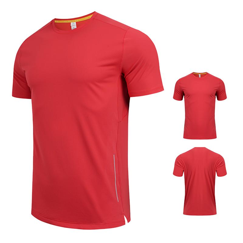 

Мужская одежда для бега, топы, спортивная рубашка для бега в спортзале, футболка с коротким рукавом, толстовка для тренировок с мышечными волокнами, футболки для активного отдыха, походов XXXL красный