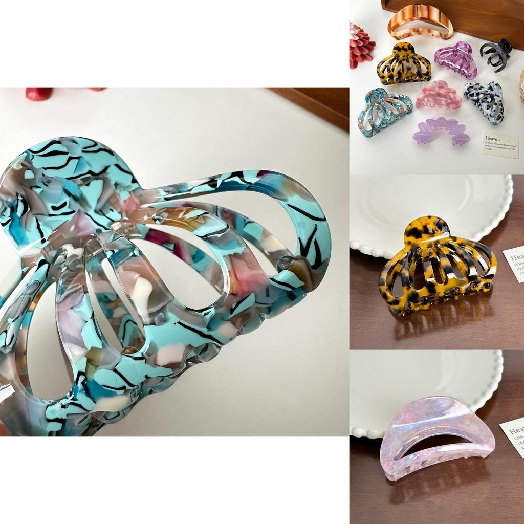 Trendy Geometric Acetate Hair Claw Clip Collection For Modern Women's Fashion