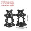 2lots Secure Foot Tractions Crampons Ice Grippers Shoe Spikes Winter Ice Claws for Hiking Walking Climbing Fishing