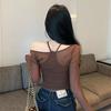 Oversize Womens Mesh Long Sleeve T Shirt With Oneshoulder And Embroidery For Fall Fashion