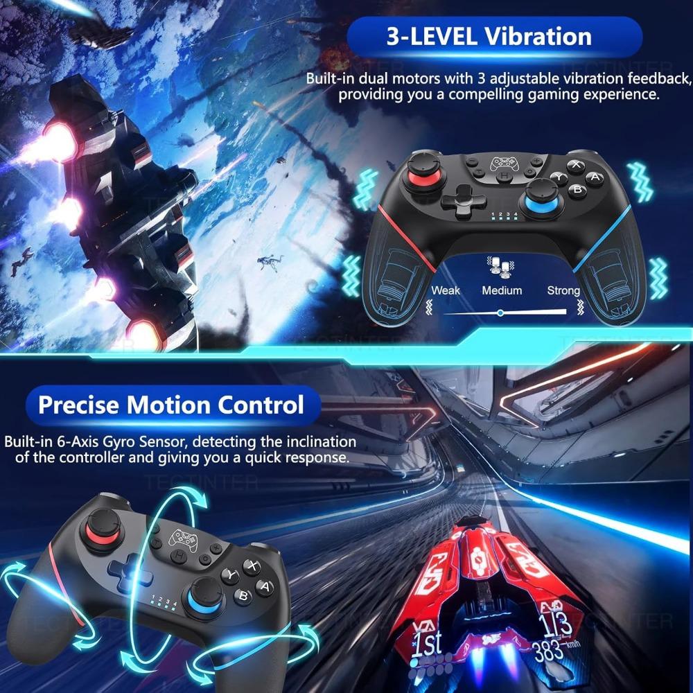 Bluetooth-Compatible Wireless Controller for Switch 2 & Switch 1 & Oled Console Gamepad Android PC Joystick Controle with 6-Axis