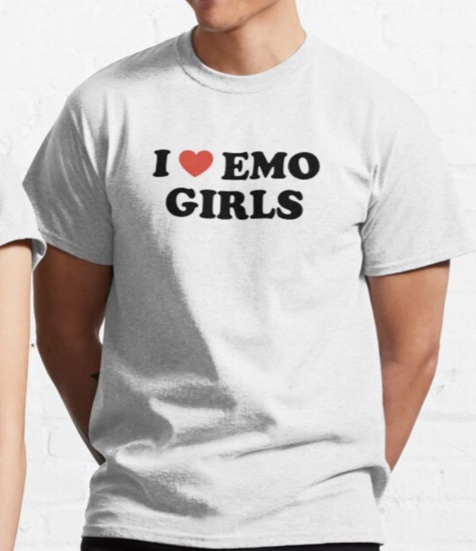 I Love Emo Girls T shirt | y2k | aesthetics | emo T shirt | 2000s M