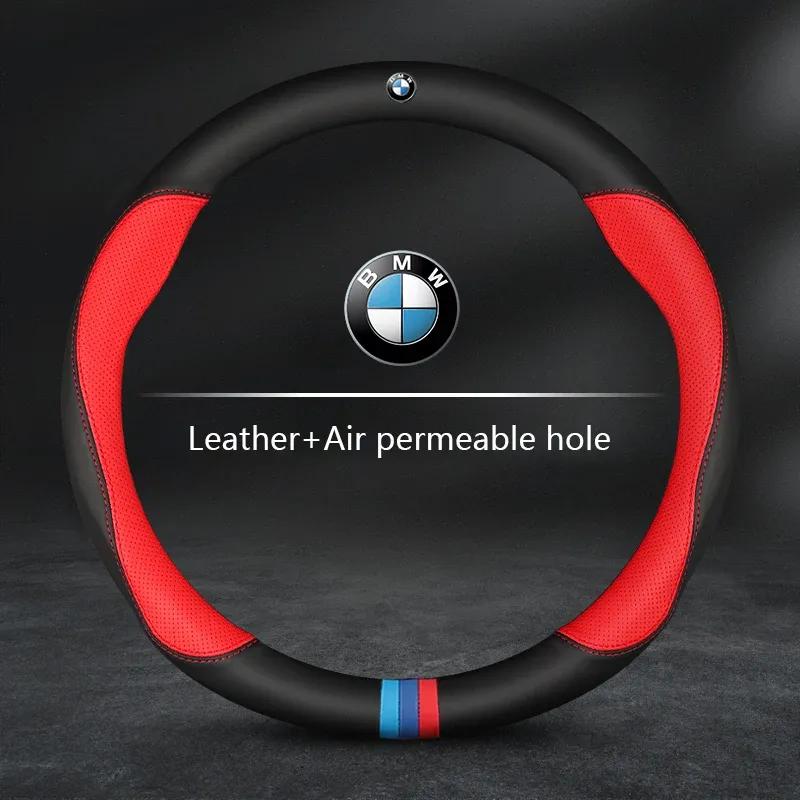 For BMW Car Steering Wheel Cover M X1 X3 X5 X6 G20 G30 E39 E46 E87 E90 E92 F10 F15 F30 Carbon Fiber Suede Leather Accessories