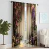 2 pcs   versatile polyester transparent curtains for home decoration Wedding for use in bedrooms and living rooms