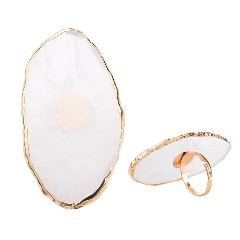 1Pc Resin Stone Nail Polish Palette Finger Ring Plate Nail Art Painting Diy Art