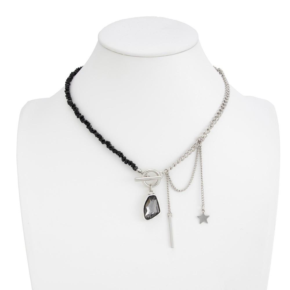 CCB Beads Glitter Pendant Bracelet Irregular Gothic Style Rings Choker Necklace  Women Accessories