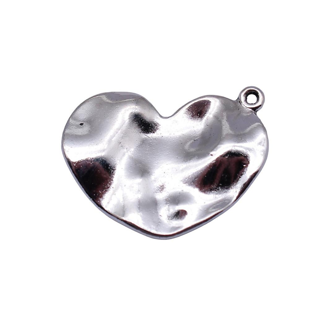 Filigree Heart Charms Antique Alloy Pendants For Vintage Floral Jewelry