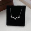 S999 Sterling Silver Luxury Floral Necklace for Women - Exquisite Flower Clavicle Chain, Perfect Qixi Festival Gift.
