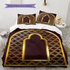 Muslim Pattern Bedding,Quilt Set Quilt Cover Pillowcase Home Birthday Gift (1 * Duvet Cover + 2 * Pillowcase, Without Core)
