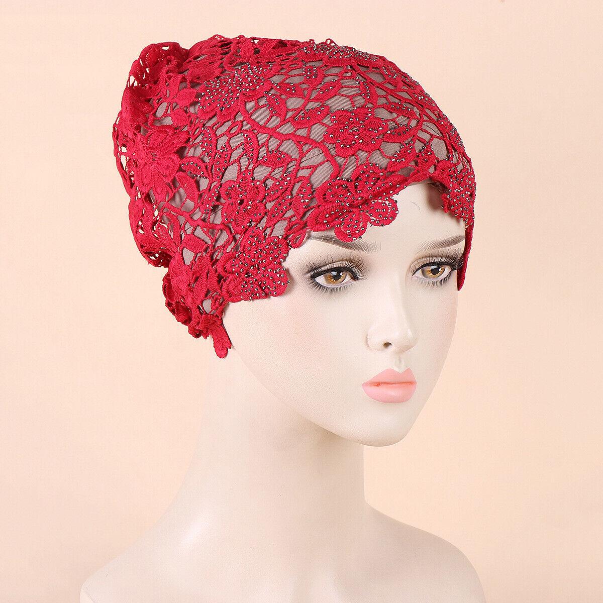 

Высококачественная кружевная вышивка, тюрбан, головной убор, цветочный исламский головной убор, платок, летний праздничный хиджаб, кепка, женский головной убор One Size