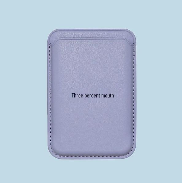 Magnetic Leather Card Holder for MagSafe Apple Phones - Convenient & Stylish