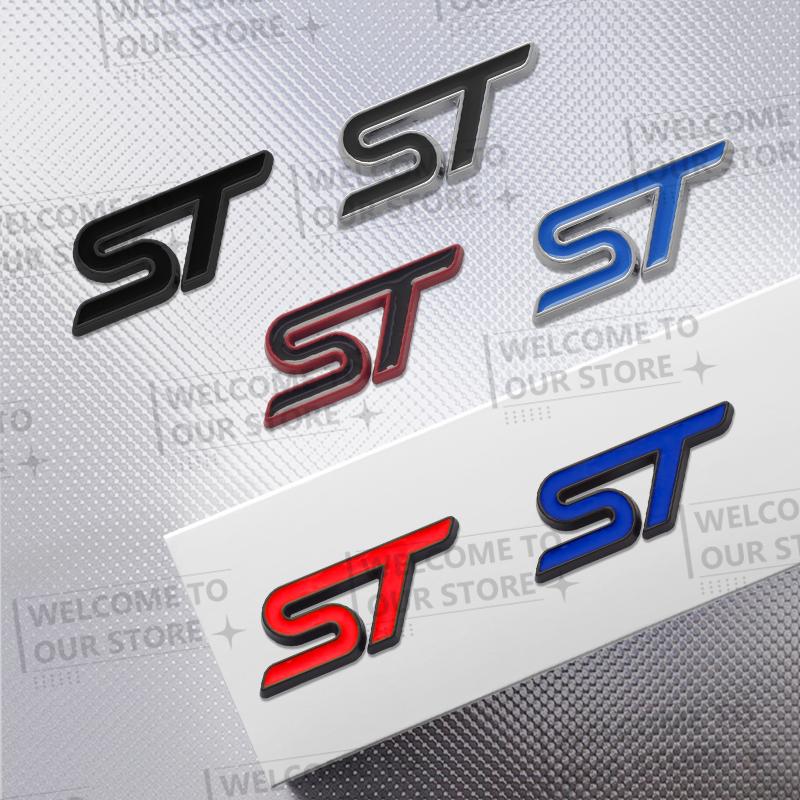 3D Metal ST Car Steering Wheel Badge Sticker Styling Interior Dekoration For Ford ST Line Mondeo Fiesta Focus F-150 Ranger Puma