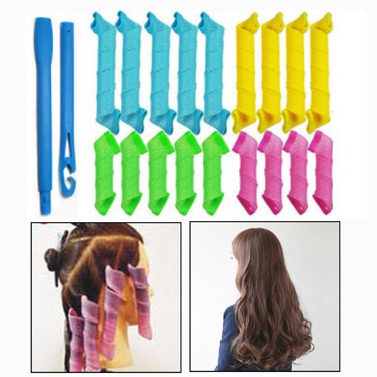 

Бигуди для волос Twist Spiral Circle Curlformer Magic Rollers Инструменты для укладки 18 шт.