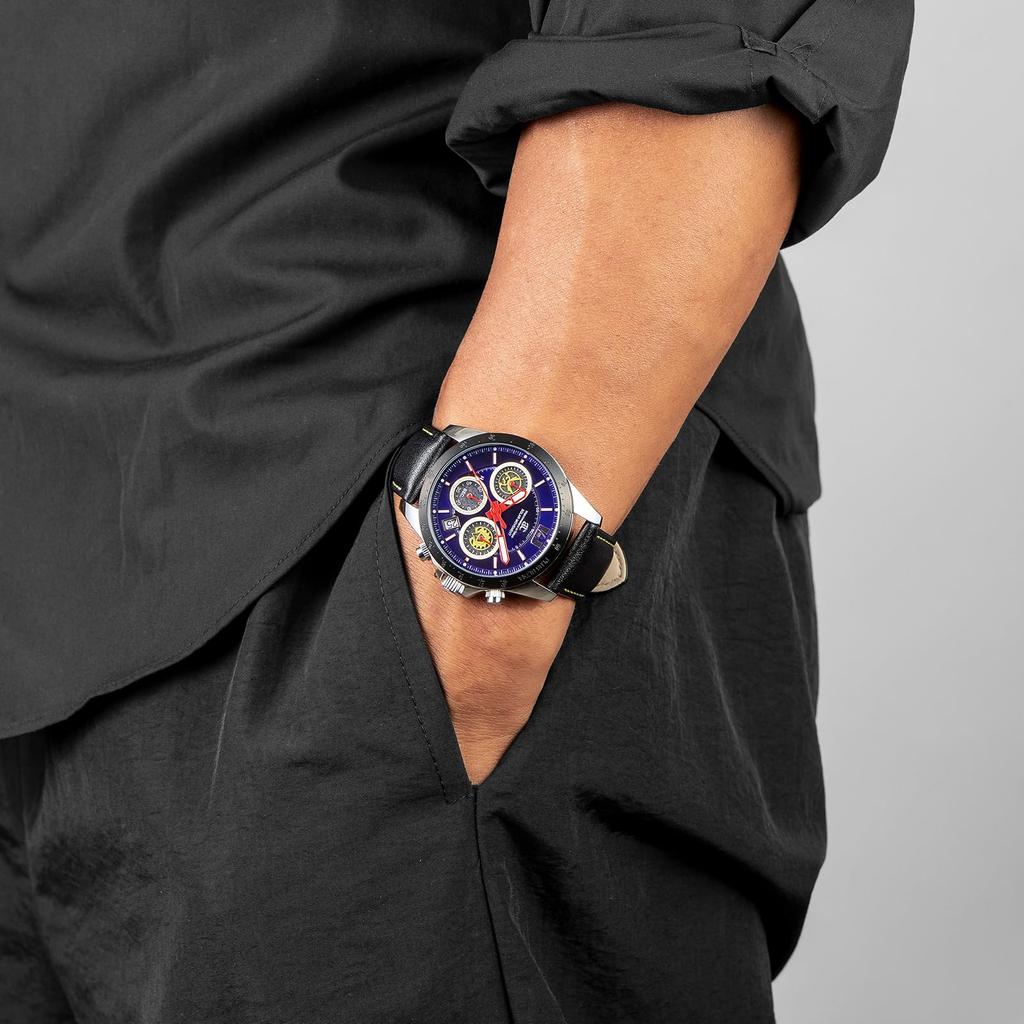 AngelClover My Hero Academia Collaboration All Might Solar 10 ATM Water Mineral Purple Watch, Model, Battery, Resistance, Glass, Dial, HE40-AL, Men's