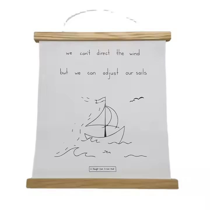 Yukmin Magnetic Poster Hanger Frame Black Poster Frame Wooden Magnetic Hanging Kit for Walls Map Canvas Artwork (as the picture,11cm)