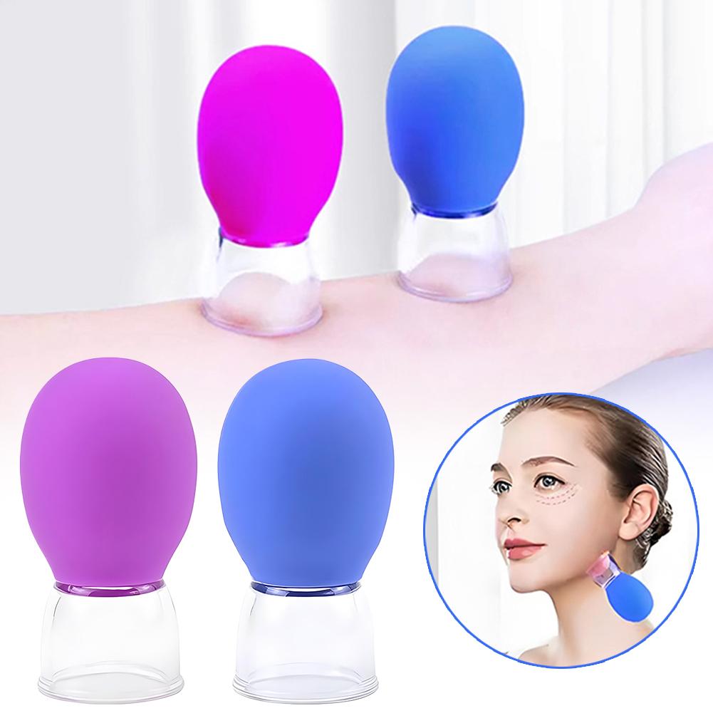 Silikon Gesichtsmasseur Vakuum Augen Haut Gesichtsstraffung Gesichtsbecher Anti Cellulite Glas Anti-Falten Schröpftherapie Schönheitswerkzeug