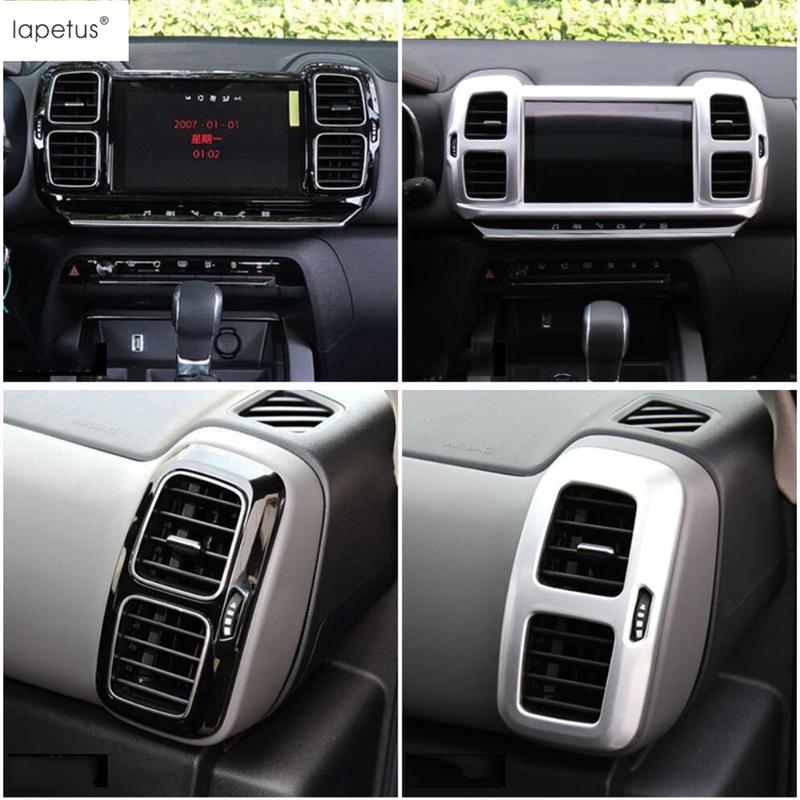 Dashboard AC Air Outlet Vents / Gear Shift Head / Handle Bowl Cover Trim Matte Accessories For Citroen C5 Aircross 2018 - 2024