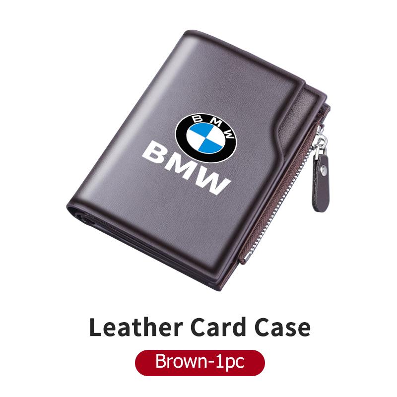 EYAG3 For BMW Leather Car Logo Driver License Card Storage Bag Coin Zipper Purse E87 E70 E91 E30 G20 E92 E93 E60 E46 E90 G30 E53 X1