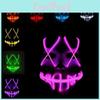 Máscara de Halloween de Alta Calidad y Aterradora para Cosplay con Versátiles Modos de Luz LED para un Impacto Máximo