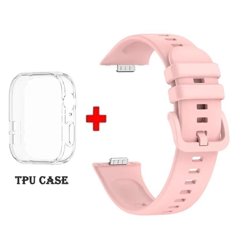 For Huawei Watch Fit 4 Fit 3 Strap Soft Silicone Sport Watchband and TPU Soft Shell Breathable