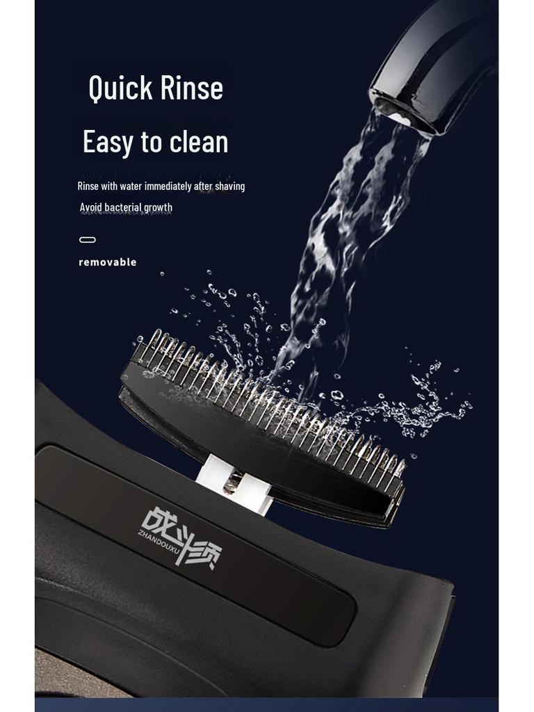 Cross-Border LZ-688 3-in-1 Electric Shaver: Razor, Nose Hair Remover & Hair Clipper