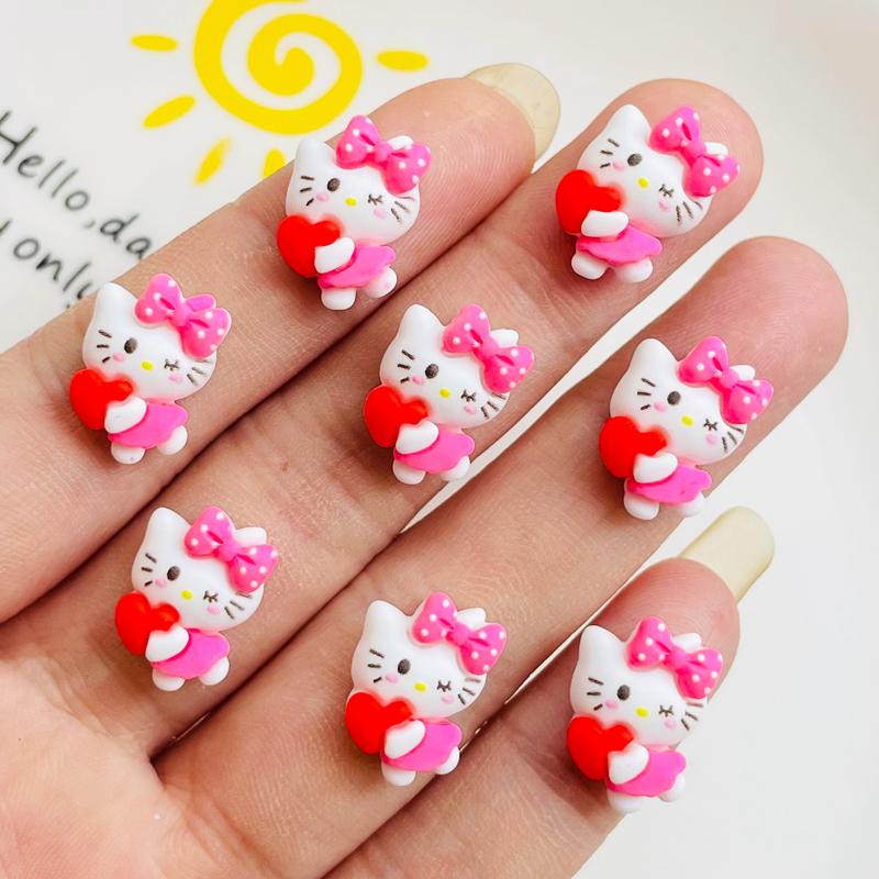 

30 Pcs Cute Small Animation Kitten Animal Resin Figurine Crafts Scrapbook Diy Jewelry Kids Present Hairpin Accessories A88