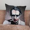 Rock M-Marilyn Manson Singer Pillow Case For Home Bedroom Car Office Decoration Living Room Sofa Cushion Cover Suitable