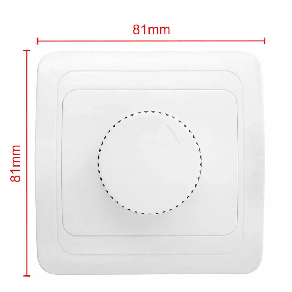1pc Dimmer Switch LED Dimmer Drehdimmer Schalter ABS 230V 4 Bis 300W For Flush-Mounted Dimmable Lamps 81x81mm Switch Parts