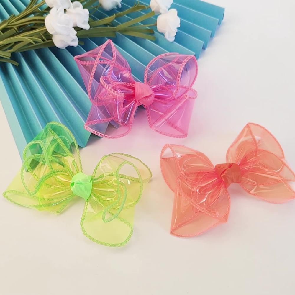 

Mini Swim Bows Fashion Swim Pool Hair Bows Headwear Hairclip Girls Kids рожевий