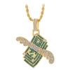 New Three-dimensional Beauty Necklace Flying Money Pendant European and American Nightclub Hip-hop Jewelry
