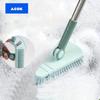 1pc Long Handle Floor Scrub Brush - Stiff Bristles, Detachable, 37.4" Length for Shower, Bathroom, Kitchen, Balcony, and Wall Cleaning