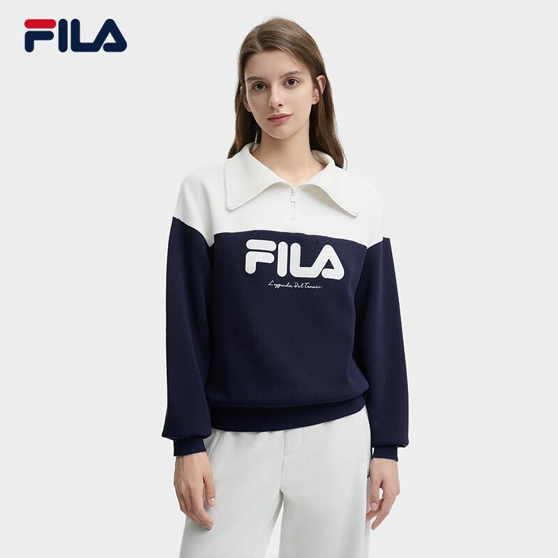 FILA Women s Colorblock Half-Zip Knit Sweatshirt S