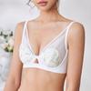 Ladies Sexy Soft Underwire Underwear French Lace Ultra-thin Bra