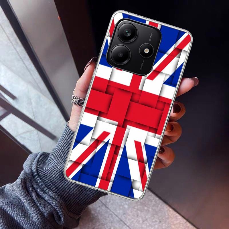 Union Jack England UK Flag Phone Case For Xiaomi Redmi Note 10 11 12 13 14 15 Pro Plus 11S 12S 14S 11T 11E 10S Soft TPU Back Cov